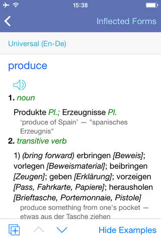 Lingvo English <-> German dictionary screenshot 3