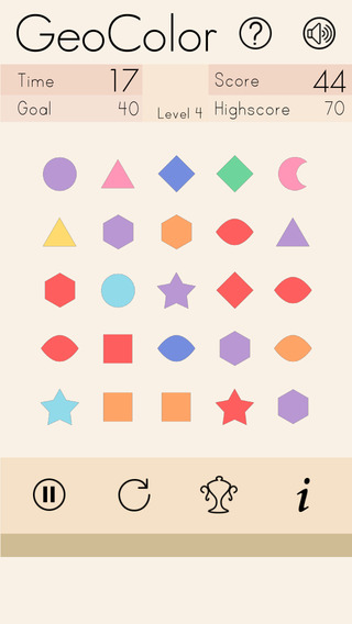 GeoColor - Geometric Puzzle Game: Connect Same Shapes and Colors