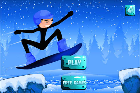 Catch the Snowboard - Stickman Skater Chase screenshot 2