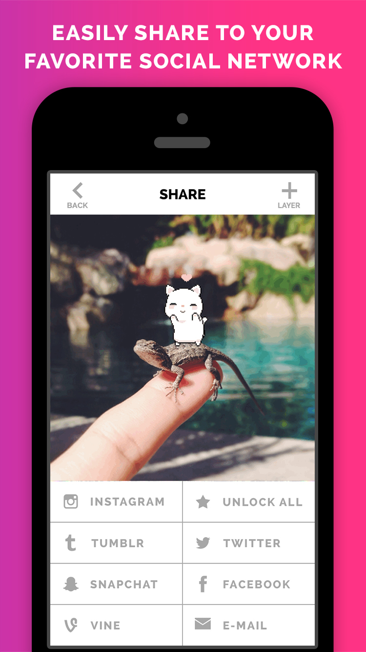 add animated gifs to your photos & videos.