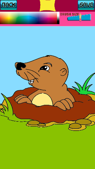 The Mole Coloring Page Game For Children Version screenshot 2