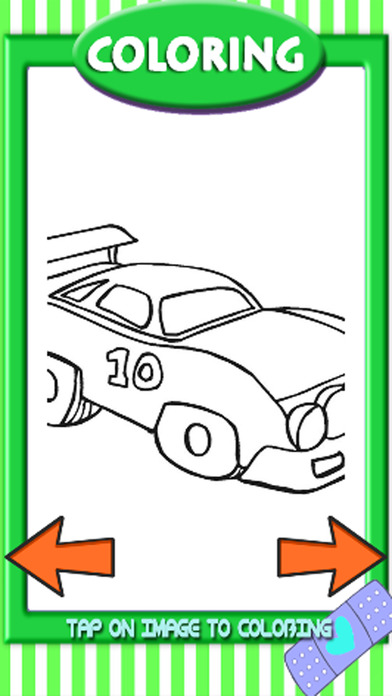 Free Racing Car Coloring Page Game Education screenshot 2