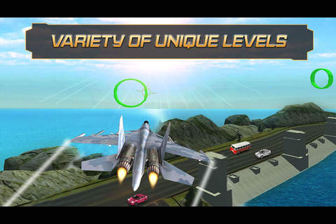 Jet Fighter Games - Emergency Landing on Highway screenshot 4