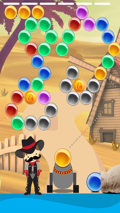 Bubble Shooter Cowboy screenshot 2