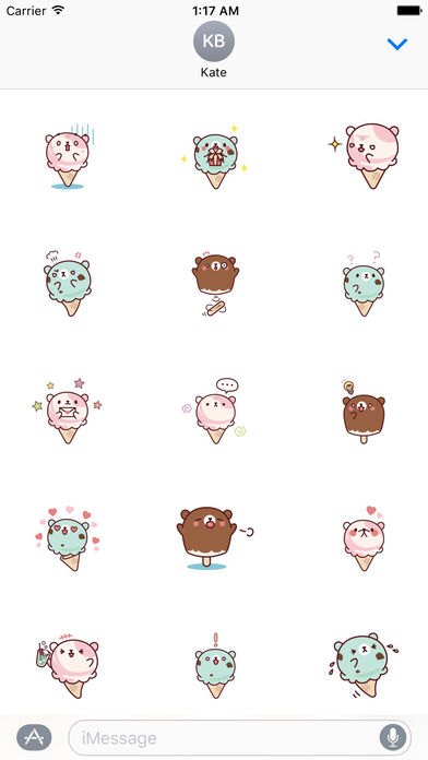 Cute Ice Cream Stickers Pack screenshot 2