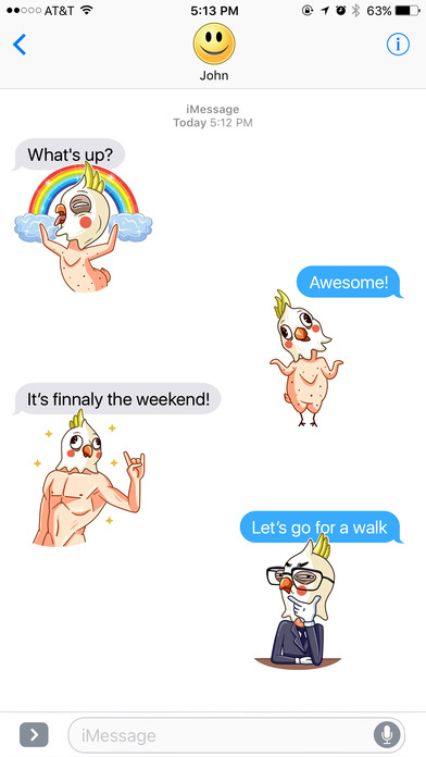 Strange and Funny Parrot Stickers screenshot 3