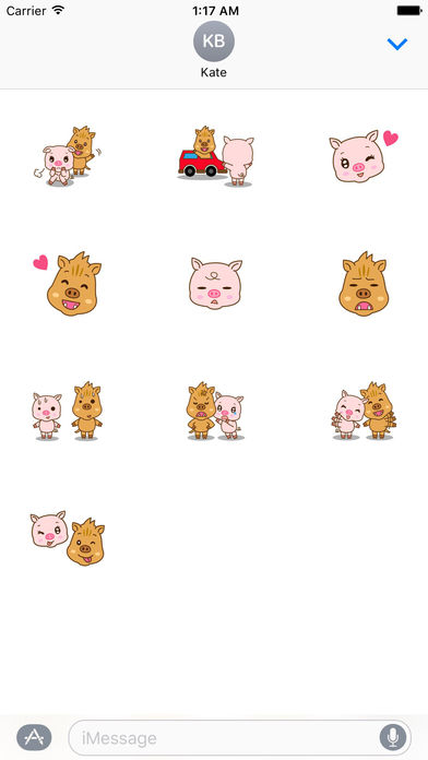 Boar and Piggy Sticker screenshot 3