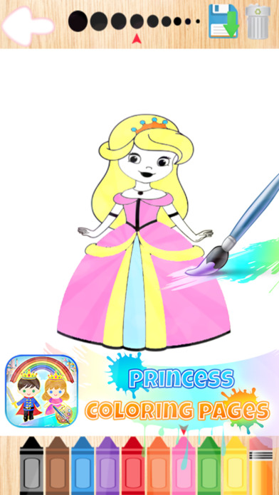 Princess Art Pad Coloring Page screenshot 4