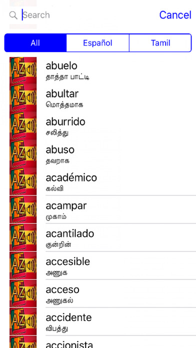 Audiodict Español Tamil Diccionario Audio screenshot 2