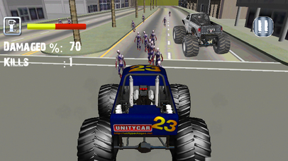 Crush Zombies on Highway Monster Truck screenshot 2