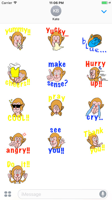 Jago A Baby Monkey Stickers For iMessage screenshot 3