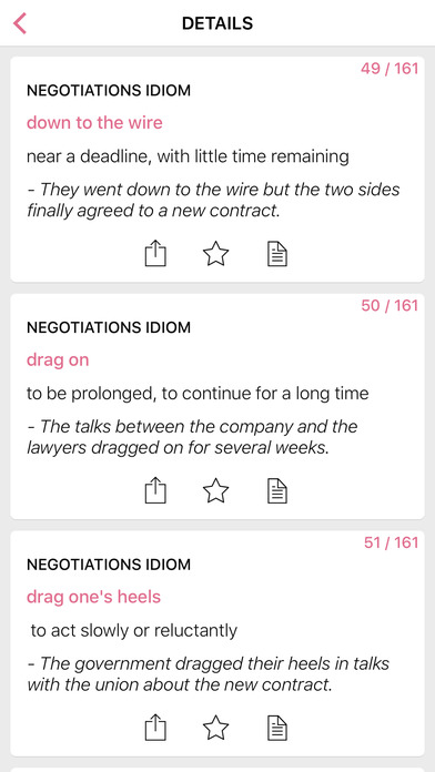 Negotiation Education idioms in English screenshot 2