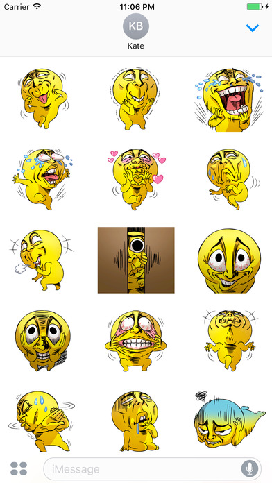 Mr.Powwaw Emoticon Stickers 5 screenshot 2