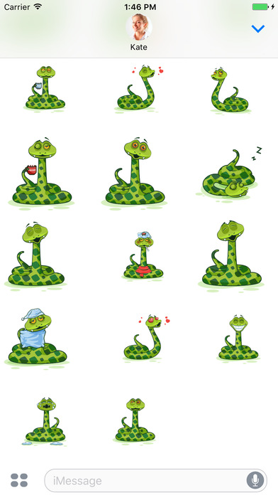 Snake - Stickers for iMessage screenshot 2