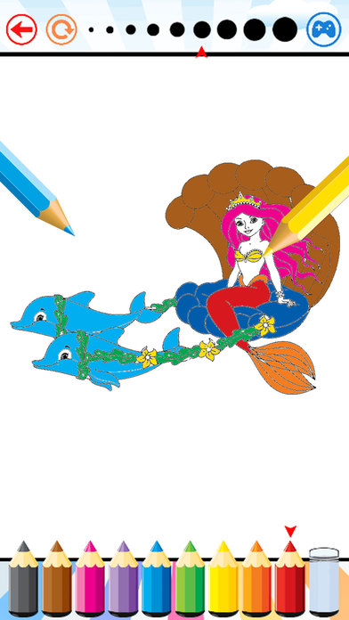 Mermaid Sea Animals Coloring Book Drawing for kids screenshot 3