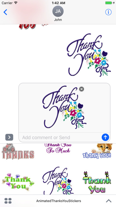 Animated Thanks You Stickers screenshot 3