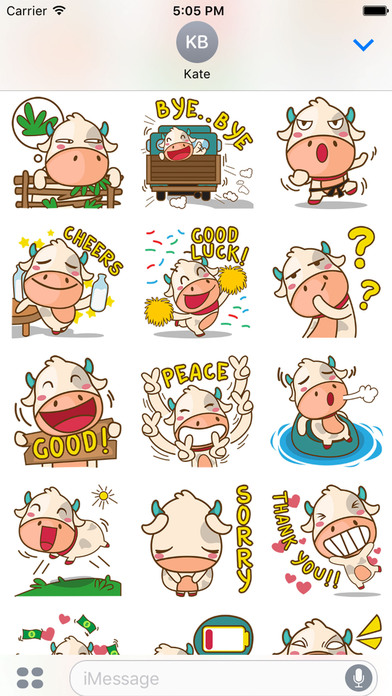 Moobee the chubby fat cow 2 for iMessage sticker screenshot 2