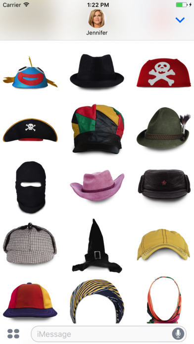Facetouch Hats Stickers for iMessage screenshot 3