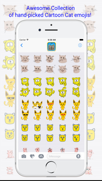 Cartoon Cat Emoji - Cat Character Emoji Keyboard screenshot 3