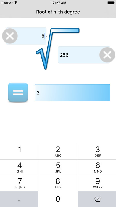 Root of any degree Calculator screenshot 2