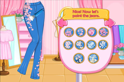 Design Your Cherry Blossom Jeans screenshot 2