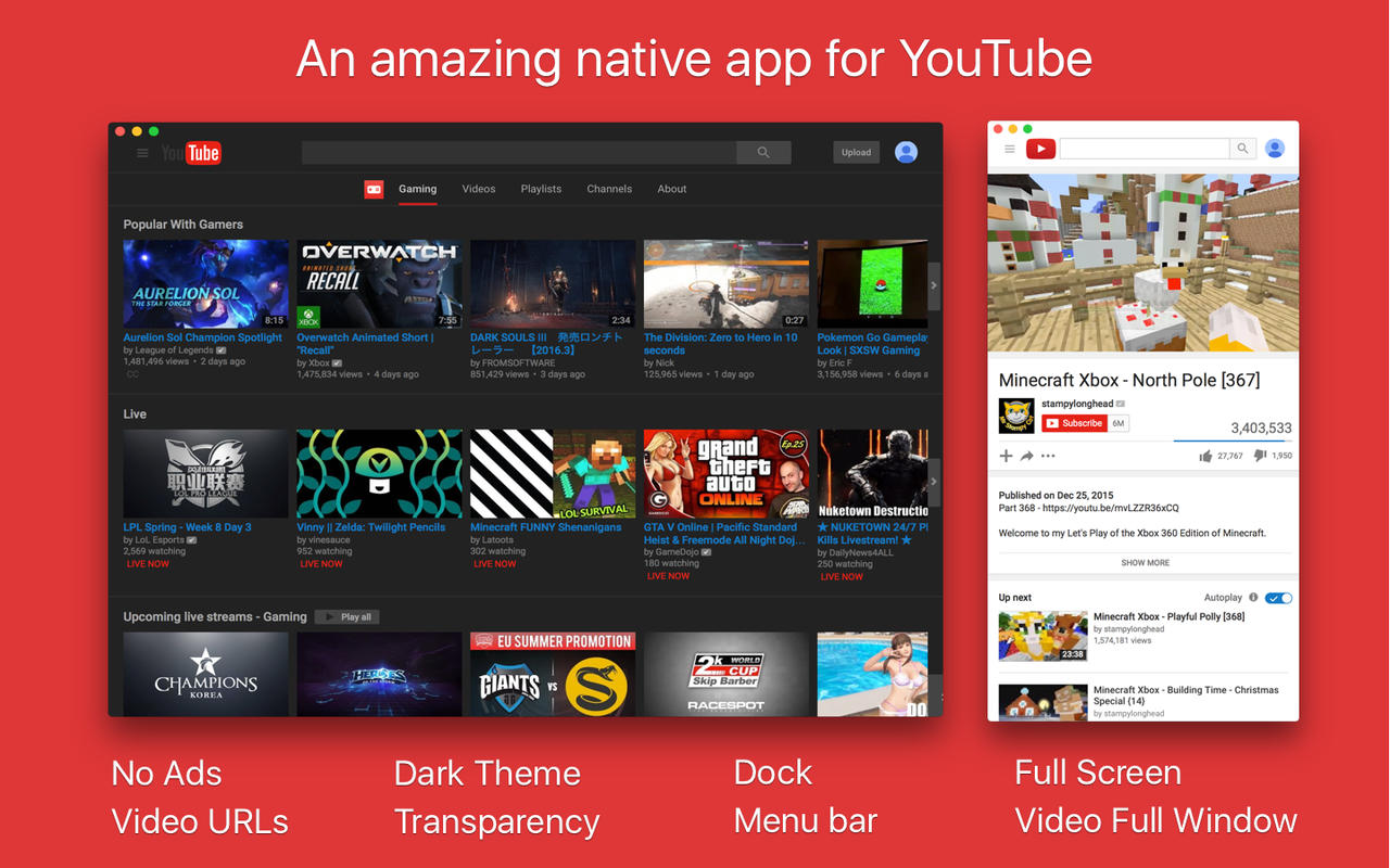 you tube apps for pc