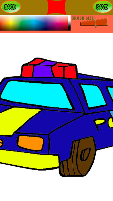 Learning For Kids And Coloring Pages Police Car screenshot 2