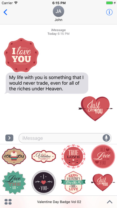 Valentine's Day Badge & Label Stickers Vol 02 screenshot 3