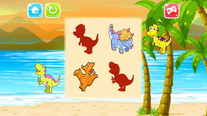 Dinosaur Drag Drop and Match Shadow Dino for kids screenshot 2