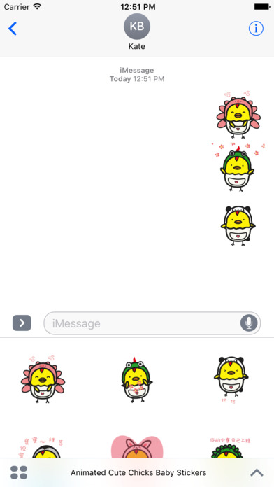Animated Cute Baby Chick Stickers For iMessage screenshot 2