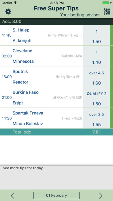Free Super Tips - Home of sports betting advices screenshot 2