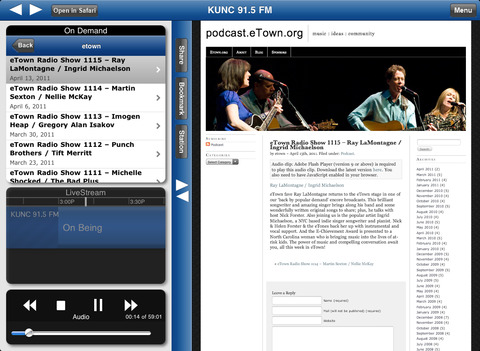 KUNC Public Radio App for iPad screenshot 2