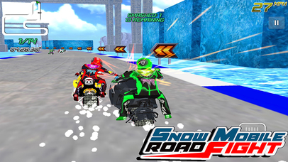 Snow Mobile Road Fight - SnowMobile Race 4 Kids screenshot 3