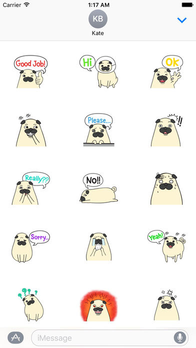 Cute Chubby Pudgy Dog Stickers Pack screenshot 2