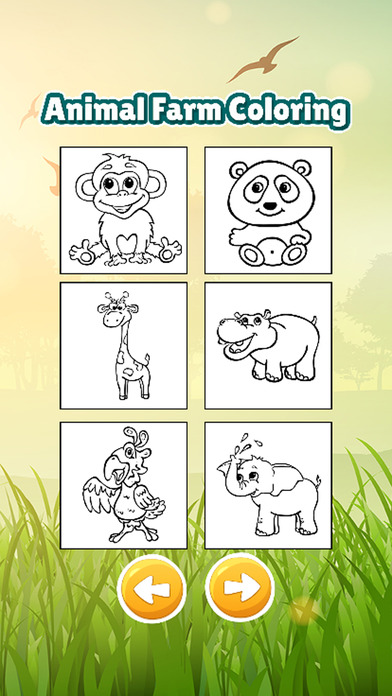 Animal in farm coloring book games for kids screenshot 2