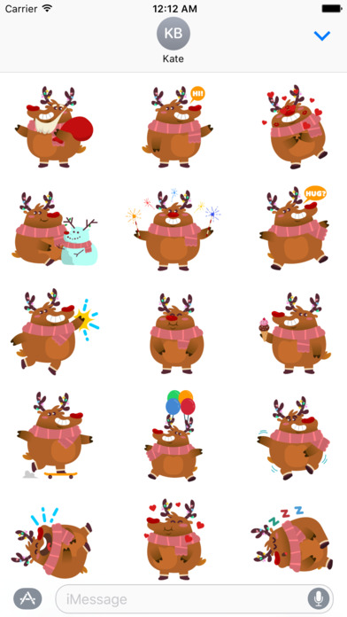 Rudolph the Fluffy Reindeer Stickers screenshot 2