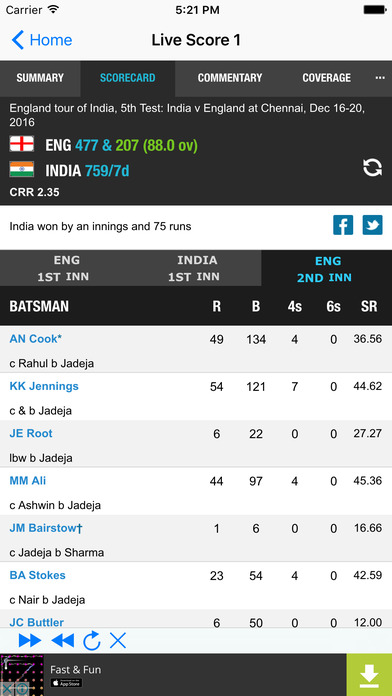 Live Cricket Score and News Update screenshot 2
