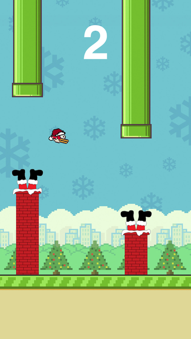 Flappy Christmas: Magic Flying Bird edition screenshot 2