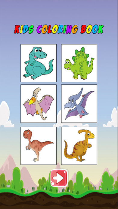 Coloring Page Dinosaur Learning Games for Kids screenshot 2