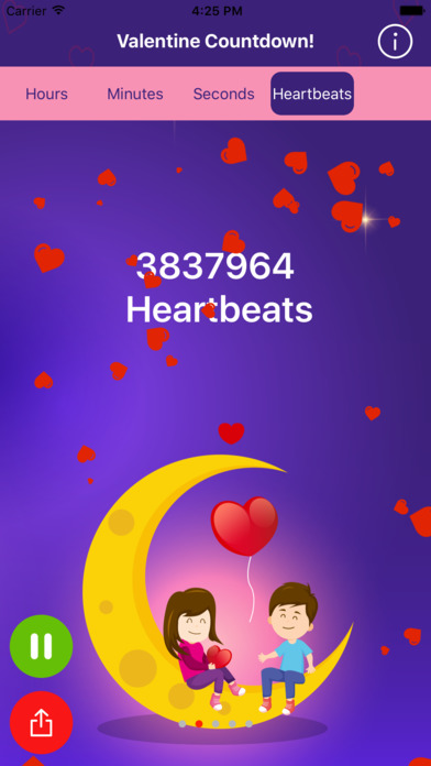 Valentine's Day Countdown app with Love Music Free screenshot 4