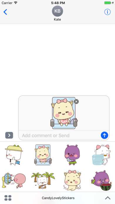 Candy Lovely Stickers screenshot 2