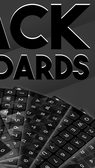 Black Keyboard Design – Cool Font Changer & Emoji screenshot 2