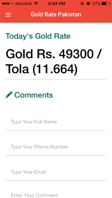 Gold Rate Pakistan Today screenshot 2