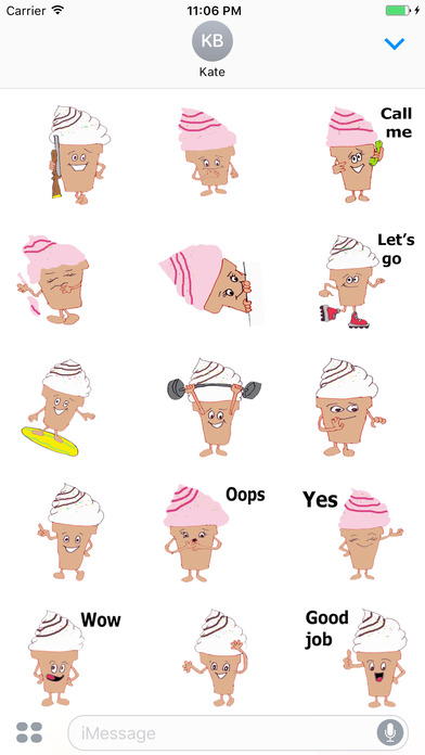 The Happy Ice Cream Stickers screenshot 2