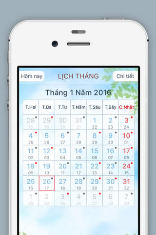 Lịch Việt Nam - Lịch Vạn Sự 2017 screenshot 3