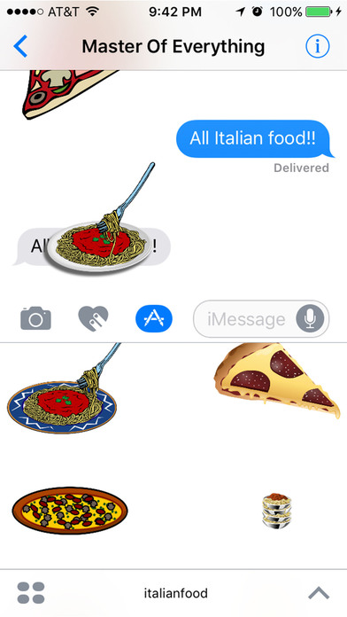 Italian Food Stickers : Give Pizza a Chance! screenshot 3