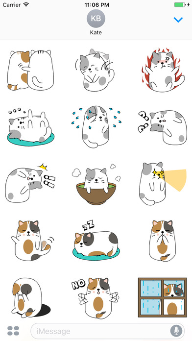 Three Cats Funny Sticker screenshot 2