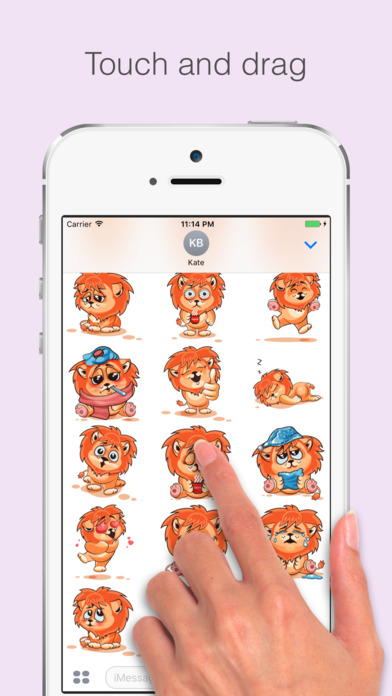 Emoji Cartoon Lion Cub Stickers screenshot 3