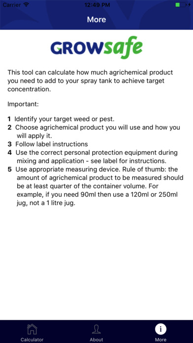 Knapsack or Handgun spray mix calculator screenshot 4