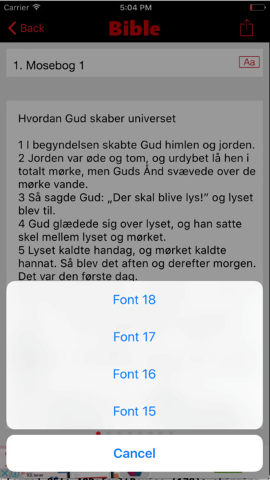 Danish Bible screenshot 4